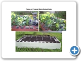 Concrete block raised beds