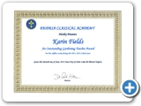 Paideia Classical Academy "Outstanding Gardening Teacher Award"